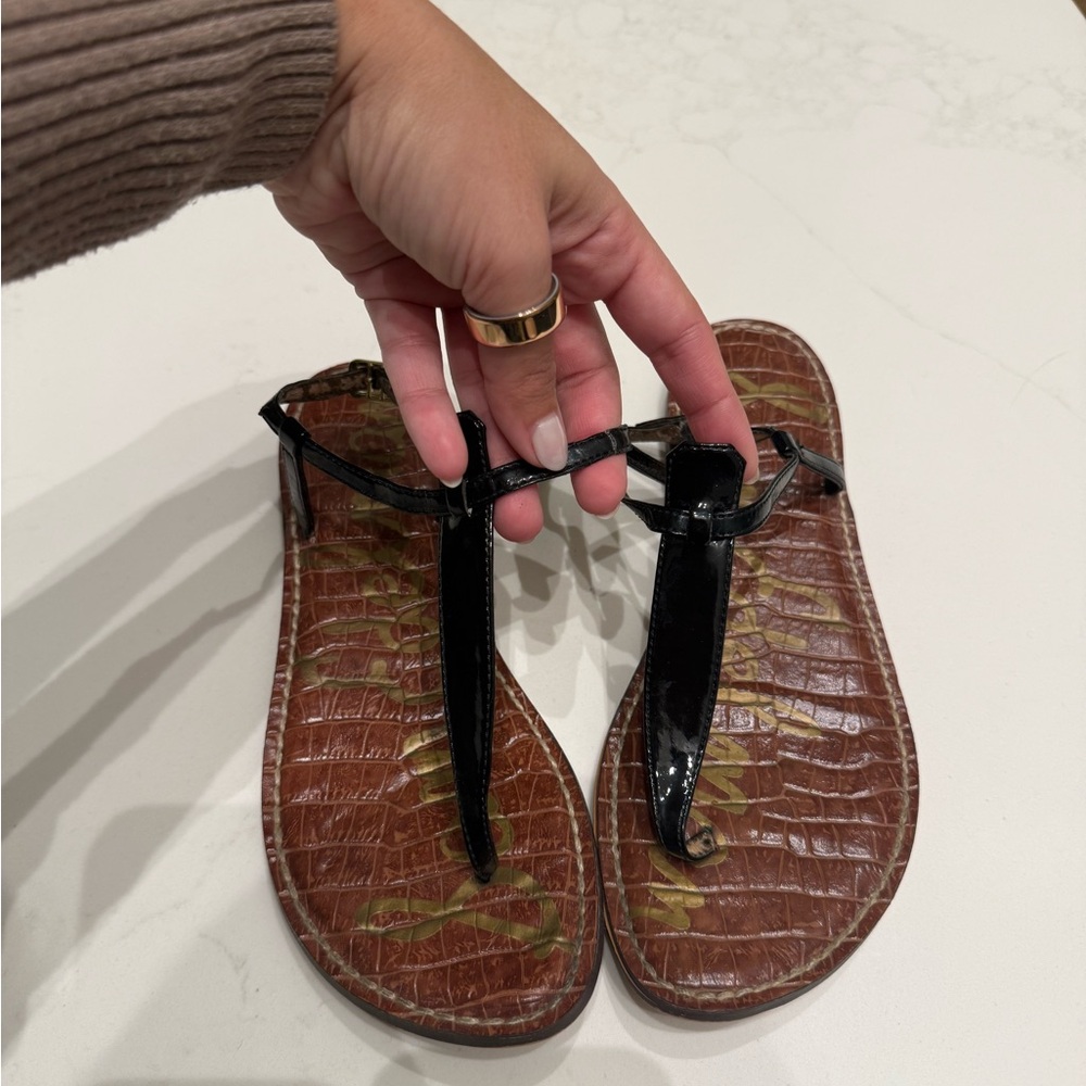 Black Gigi Thong Sandals Sam Edelman
